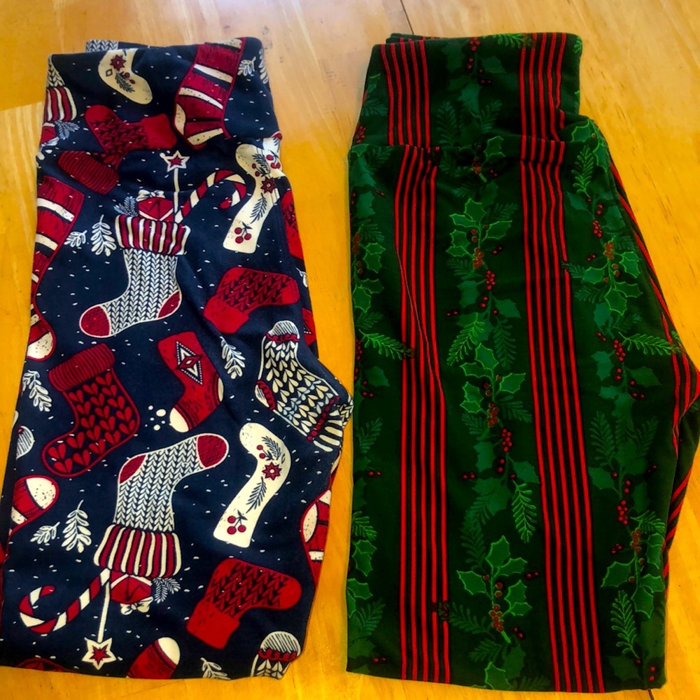 *Set of 2* Lularoe Christmas Leggings